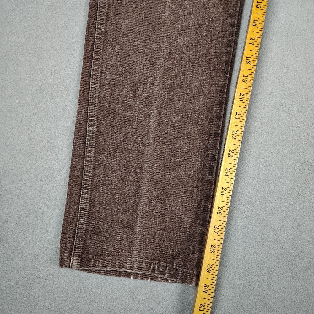 Vintage Wrangler MWZ Jeans 30x30 Cocoa Brown Denim Cowboy Cut Rodeo USA Made 90s - Picture 3 of 10